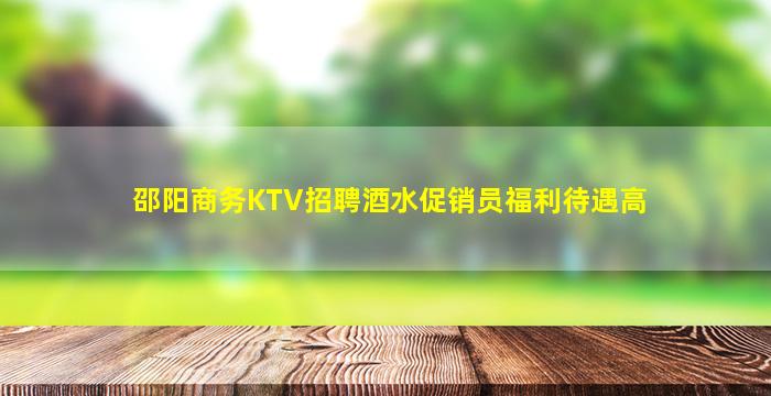 邵阳商务KTV招聘酒水促销员福利待遇高